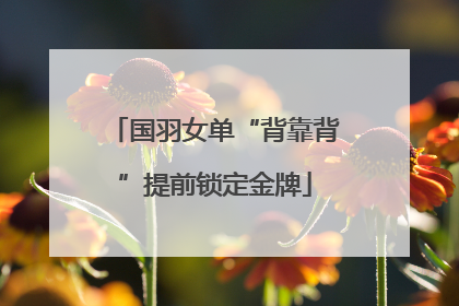 国羽女单“背靠背”提前锁定金牌