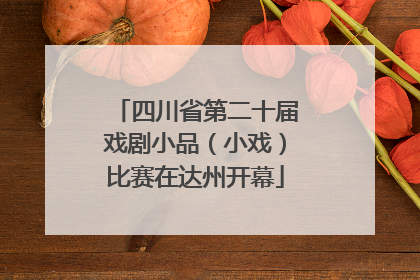 四川省第二十届戏剧小品（小戏）比赛在达州开幕