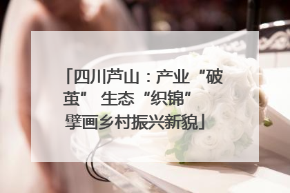四川芦山：产业“破茧” 生态“织锦” 擘画乡村振兴新貌