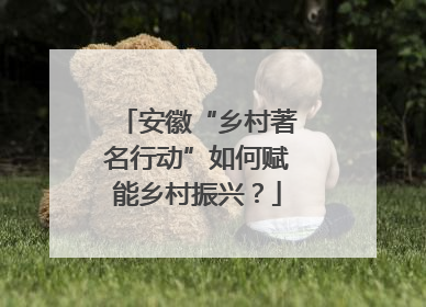 安徽“乡村著名行动”如何赋能乡村振兴？