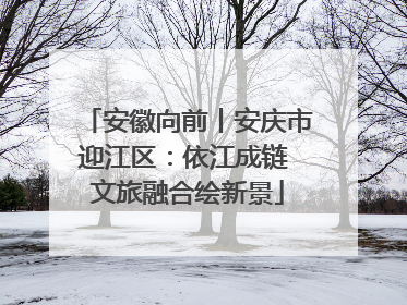 安徽向前丨安庆市迎江区：依江成链 文旅融合绘新景