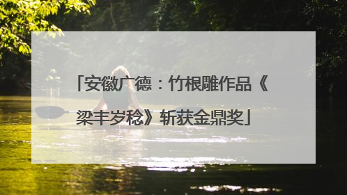安徽广德：竹根雕作品《梁丰岁稔》斩获金鼎奖