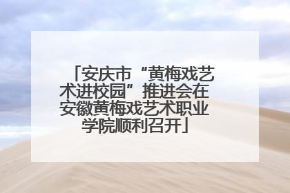 安庆市“黄梅戏艺术进校园”推进会在安徽黄梅戏艺术职业学院顺利召开