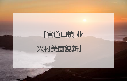 官道口镇 业兴村美面貌新
