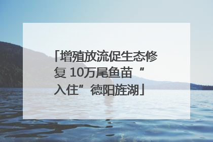 增殖放流促生态修复 10万尾鱼苗“入住”德阳旌湖