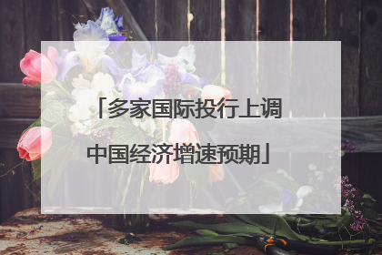多家国际投行上调中国经济增速预期