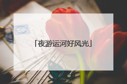 夜游运河好风光