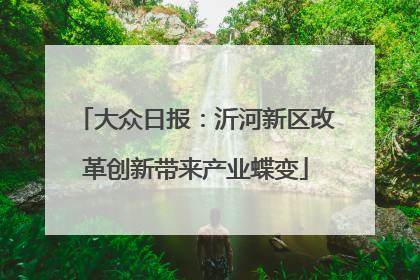 大众日报：沂河新区改革创新带来产业蝶变