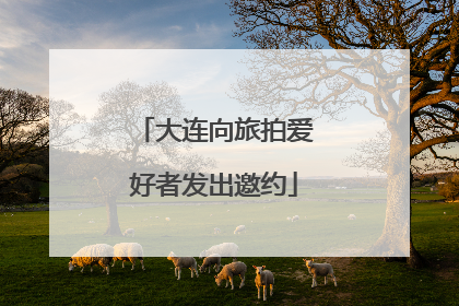 大连向旅拍爱好者发出邀约