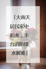 大雨天居民家中积水，丰台消防排水解难