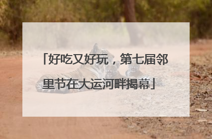 好吃又好玩，第七届邻里节在大运河畔揭幕