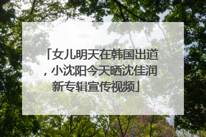 女儿明天在韩国出道，小沈阳今天晒沈佳润新专辑宣传视频