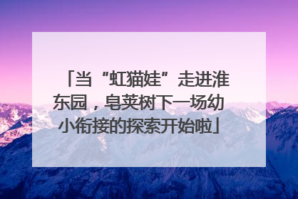 当“虹猫娃”走进淮东园，皂荚树下一场幼小衔接的探索开始啦