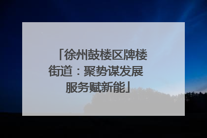 徐州鼓楼区牌楼街道：聚势谋发展 服务赋新能