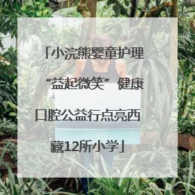 小浣熊婴童护理“益起微笑”健康口腔公益行点亮西藏12所小学