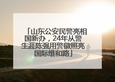 山东公安民警亮相国新办，24年从警生涯陈强用警徽照亮国际维和路