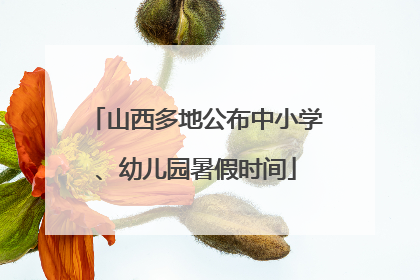 山西多地公布中小学、幼儿园暑假时间