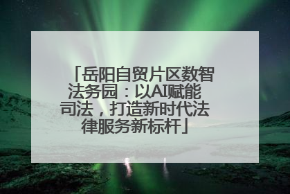 岳阳自贸片区数智法务园：以AI赋能司法，打造新时代法律服务新标杆