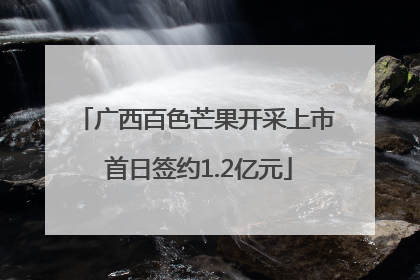 广西百色芒果开采上市 首日签约1.2亿元