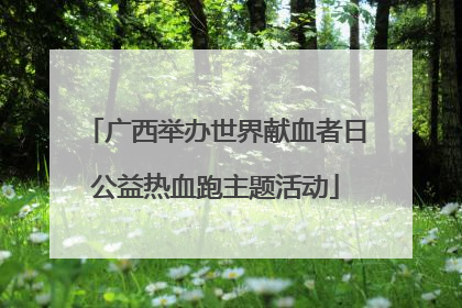 广西举办世界献血者日公益热血跑主题活动