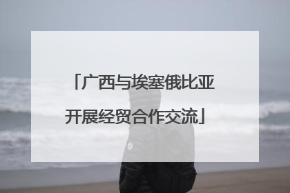 广西与埃塞俄比亚开展经贸合作交流