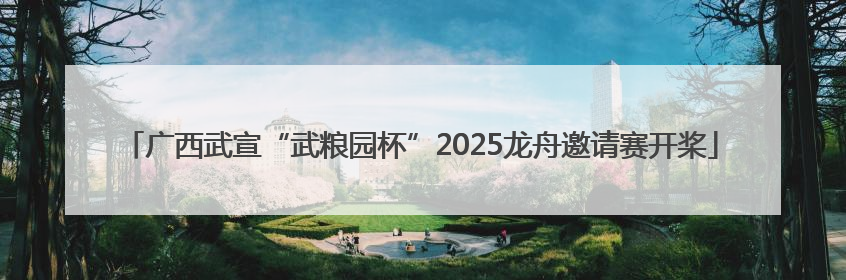 广西武宣“武粮园杯”2025龙舟邀请赛开桨