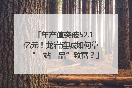 年产值突破52.1亿元！龙岩连城如何靠“一站一品”致富？