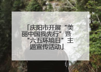 庆阳市开展“美丽中国我先行”暨“六五环境日”主题宣传活动