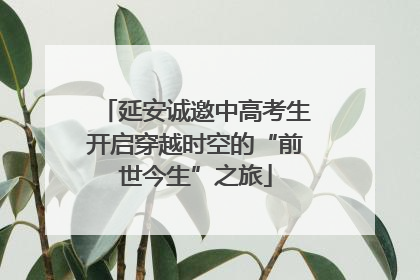 延安诚邀中高考生开启穿越时空的“前世今生”之旅