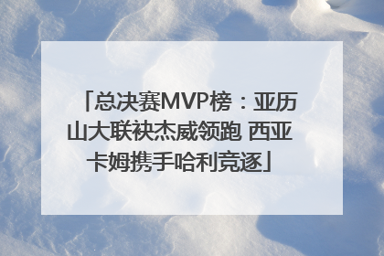 总决赛MVP榜：亚历山大联袂杰威领跑 西亚卡姆携手哈利竞逐