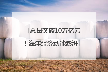 总量突破10万亿元！海洋经济动能澎湃