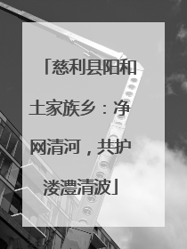 慈利县阳和土家族乡：净网清河，共护溇澧清波