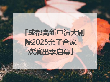 成都高新中演大剧院2025亲子合家欢演出季启幕