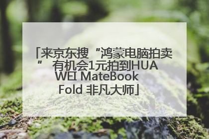 来京东搜“鸿蒙电脑拍卖” 有机会1元拍到HUAWEI MateBook Fold 非凡大师