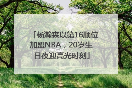 杨瀚森以第16顺位加盟NBA，20岁生日夜迎高光时刻