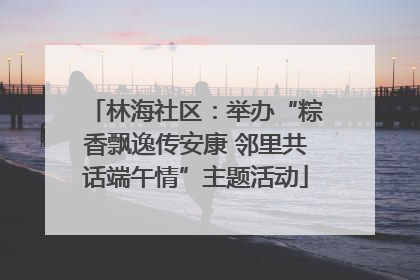 林海社区：举办“粽香飘逸传安康 邻里共话端午情”主题活动