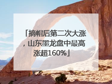 摘帽后第二次大涨，山东墨龙盘中最高涨超160%