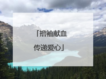 撸袖献血 传递爱心