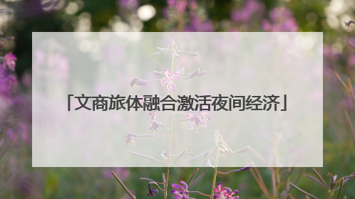 文商旅体融合激活夜间经济