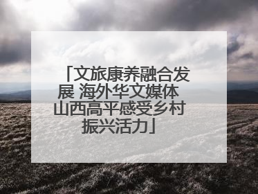 文旅康养融合发展 海外华文媒体山西高平感受乡村振兴活力