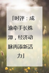 时评：成渝牵手长株潭，经济动脉再添新活力