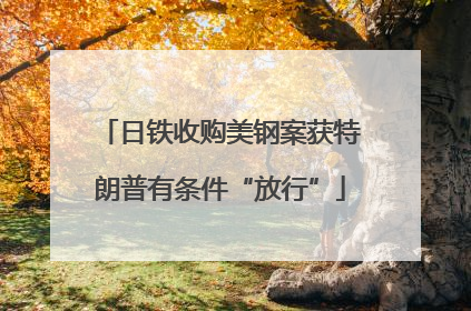 日铁收购美钢案获特朗普有条件“放行”