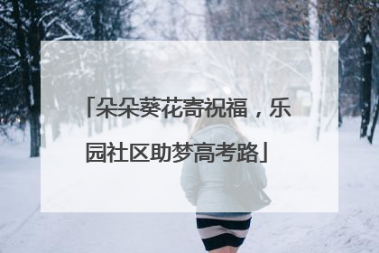 朵朵葵花寄祝福，乐园社区助梦高考路