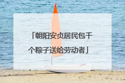 朝阳安贞居民包千个粽子送给劳动者