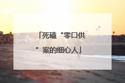 死磕“零口供”案的细心人