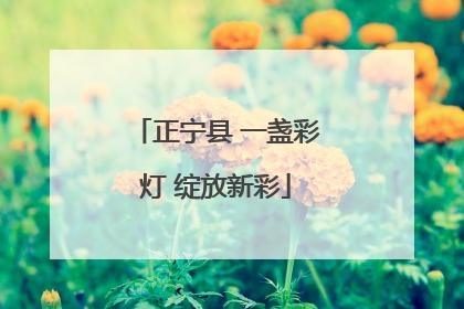 正宁县 一盏彩灯 绽放新彩