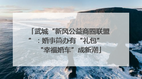 武城“新风公益商圈联盟”：婚事简办有“礼包” “幸福婚车”成新潮