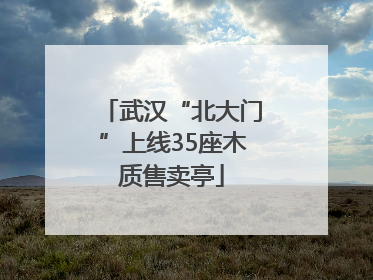 武汉“北大门”上线35座木质售卖亭