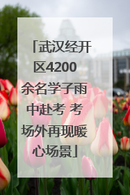 武汉经开区4200余名学子雨中赴考 考场外再现暖心场景