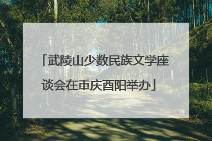 武陵山少数民族文学座谈会在重庆酉阳举办
